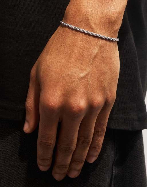 Cernucci 3mm Rope bracelet in silver, 4 of 4