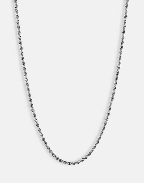 Cernucci 3mm rope chain in white - view 1