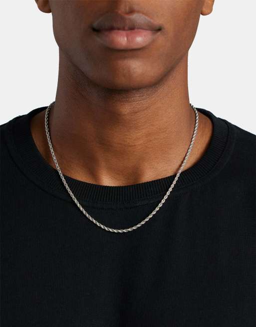 Cernucci 3mm rope chain in white, 3 of 4
