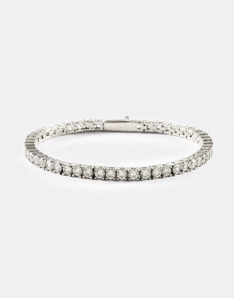 Cernucci  3mm tennis bracelet in silver - view 1