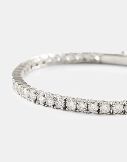 Cernucci  3mm tennis bracelet in silver, 4 of 4