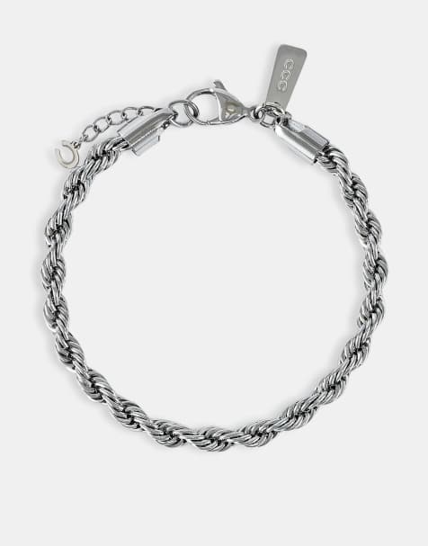 Cernucci 5mm Rope bracelet in silver - view 1