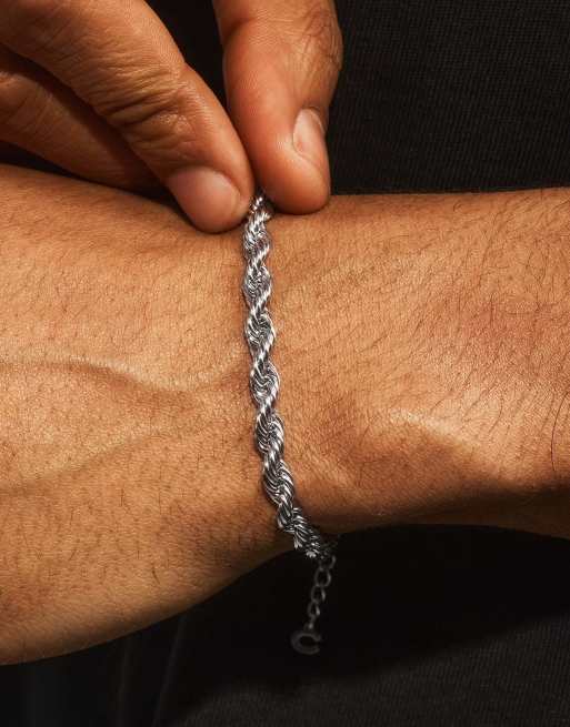 Cernucci 5mm Rope bracelet in silver, 3 of 6