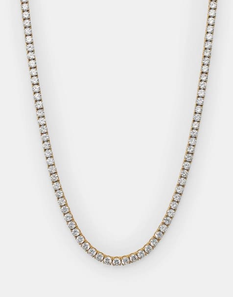 Cernucci 5mm Tennis chain in gold - view 1