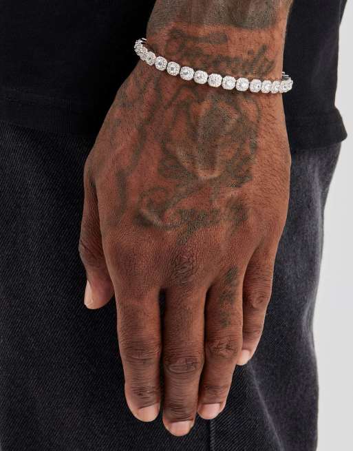 Cernucci  5mmClustered tennis bracelet in silver , 2 of 2