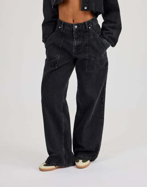 Cernucci Baggy pocket detail jean in black - view 1