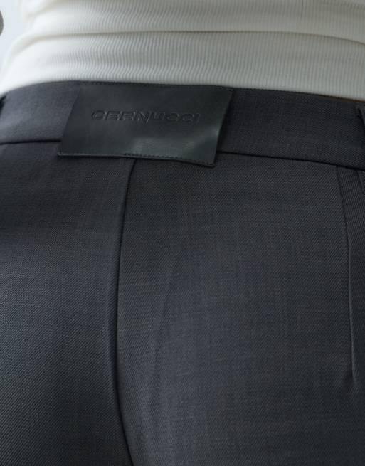 Cernucci barrel leg double pleat pants co-ord in grey, 5 of 5