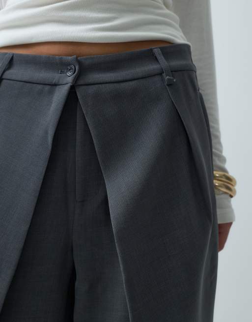 Cernucci barrel leg double pleat trousers co-ord in grey, 4 of 5