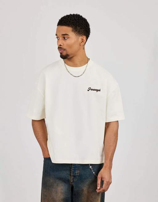 Cernucci Boxy drive in theatre graphic t-shirt in beige, 2 of 4