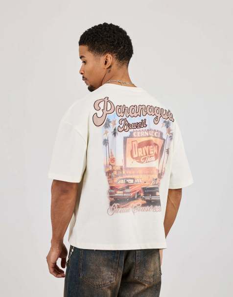 Cernucci Boxy drive in theatre graphic t-shirt - off white in beige - view 1