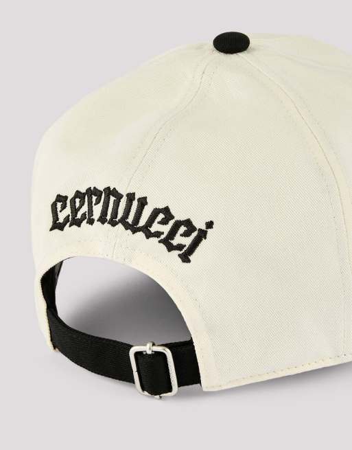 Cernucci C' logo cap - off white in beige, 4 of 5