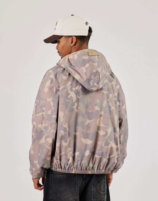 Cernucci Camo nylon hooded jacket in multi, 2 of 3