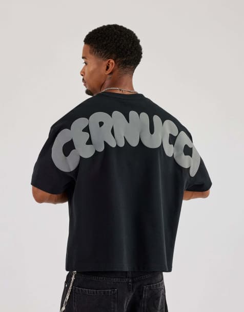 Cernucci Cernucci bubble puff print boxy t-shirt in black - view 1