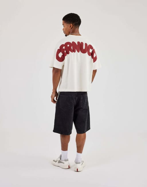 Cernucci Cernucci bubble puff print boxy t-shirt in ecru, 3 of 4