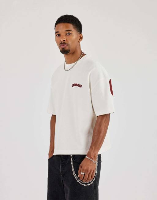 Cernucci Cernucci bubble puff print boxy t-shirt in ecru, 4 of 4