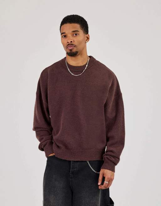 Cernucci Cernucci fluffy intarsia sweater in brown, 2 of 4