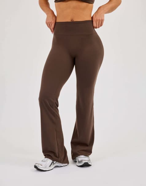 Cernucci Classic flared pant in brown - view 1