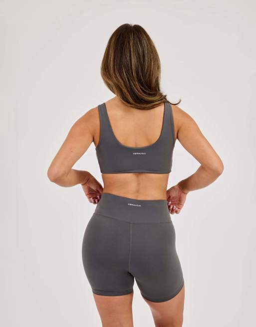 Cernucci Classic scoop neck bralet in grey, 3 of 4