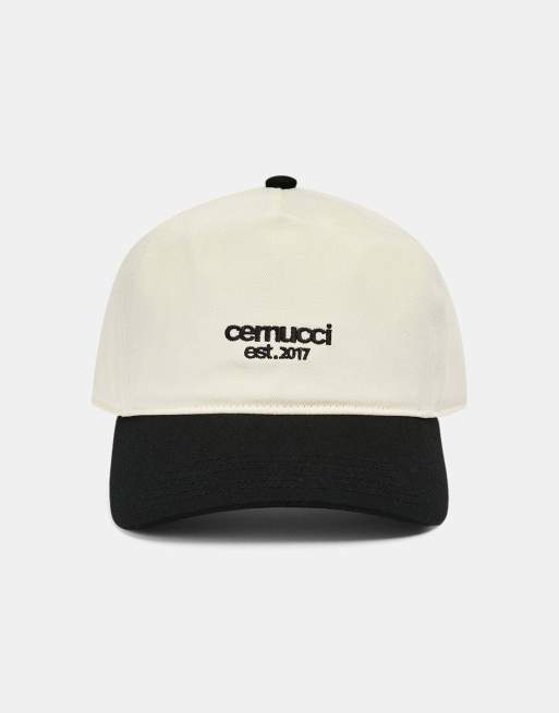 Cernucci Contrast micro logo cap in cream and black, 3 of 7