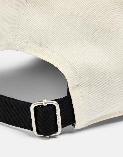 Cernucci Contrast micro logo cap in cream and black, 6 of 7