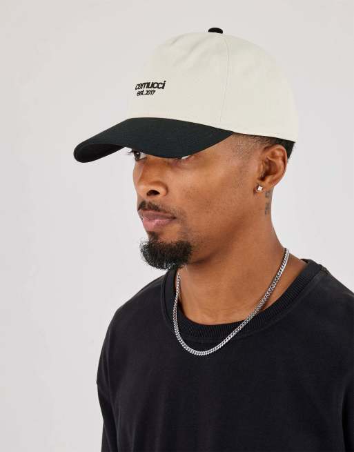 Cernucci Contrast micro logo cap in cream and black, 7 of 7