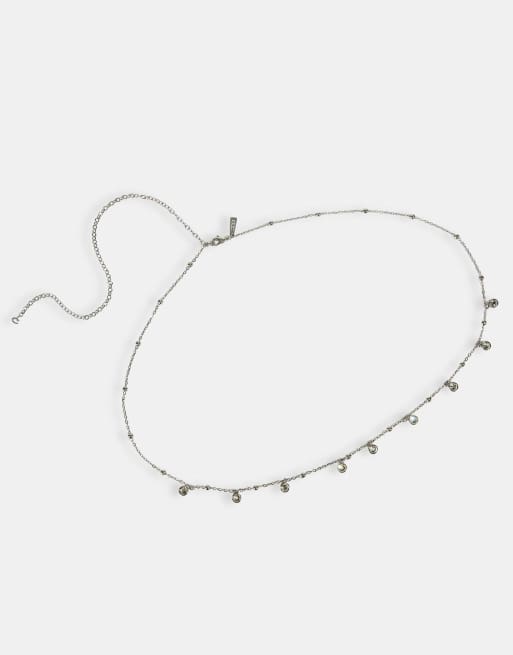 Cernucci Cz droplet body chain - 10mm in silver, 3 of 4