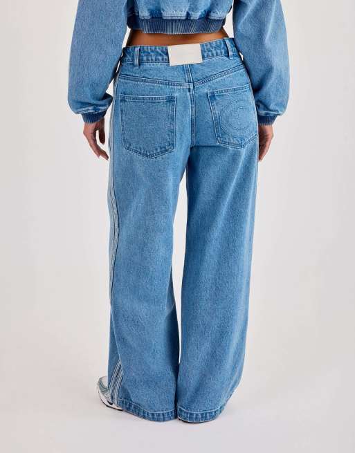 Cernucci Denim taping baggy jean in blue, 2 of 4