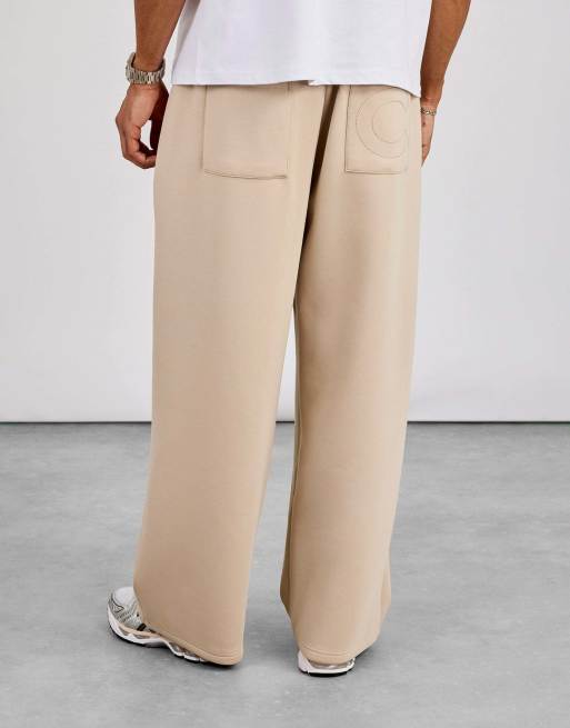 Cernucci Double knit baggy fit trouser in beige, 2 of 4