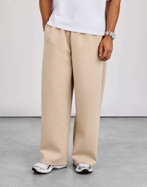 Cernucci Double knit baggy fit trouser - stone in beige - view 1