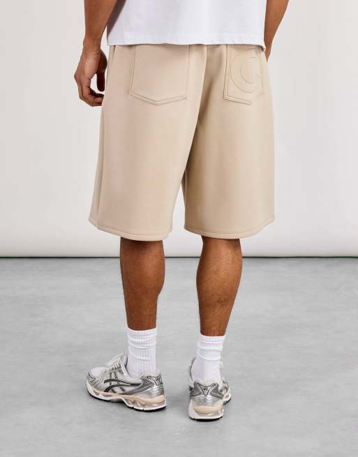 Cernucci Double knit jort in beige, 4 of 4