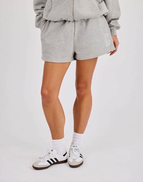 Cernucci Embroidered c shorts in grey - view 1