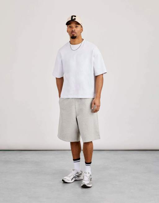 Cernucci Embroidered jersey jorts in grey, 2 of 4