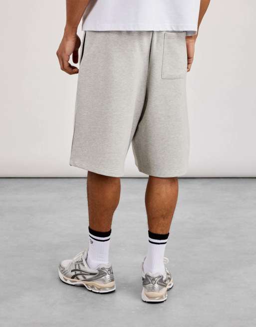 Cernucci Embroidered jersey jorts in grey, 4 of 4
