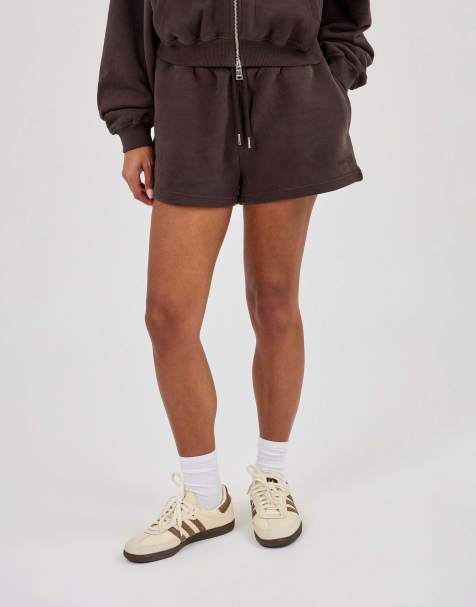Cernucci embroidered shorts in brown - view 1