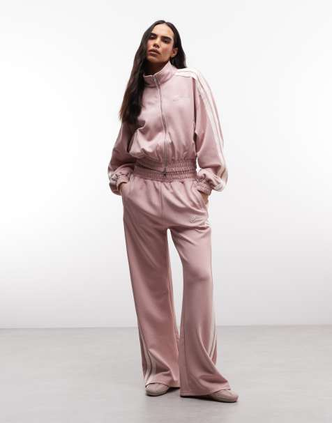 Cernucci - Ensemble veste zippée et pantalon de survêtement ample à bandes - Rose clair - view 1