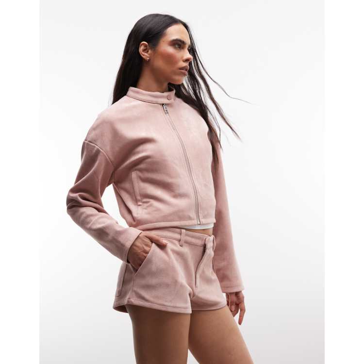 Cernucci faux suede micro shorts in dusty pink - part of a set | ASOS