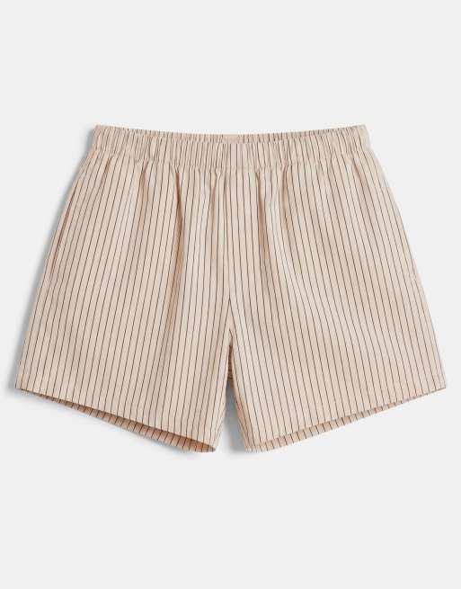 Cernucci gestreifte Nylon-Shorts zum Hineinschlüpfen als Set in Buttergelb, 7 von 9