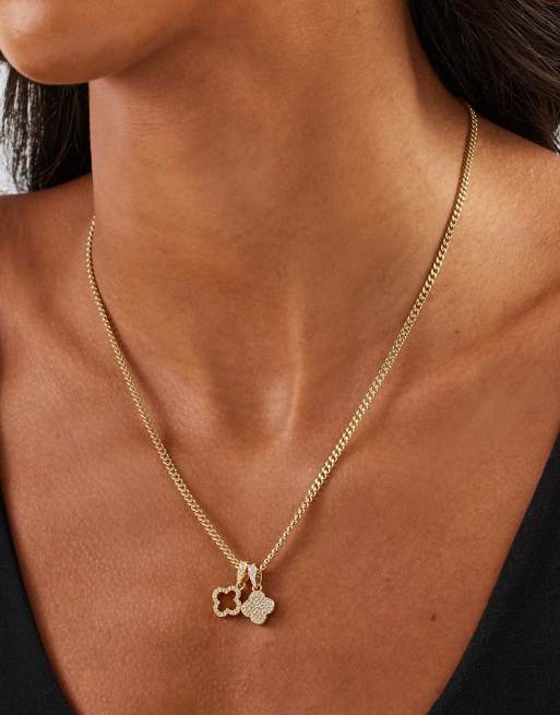 Cernucci Iced double motif cuban 10mm necklace in gold, 3 of 3
