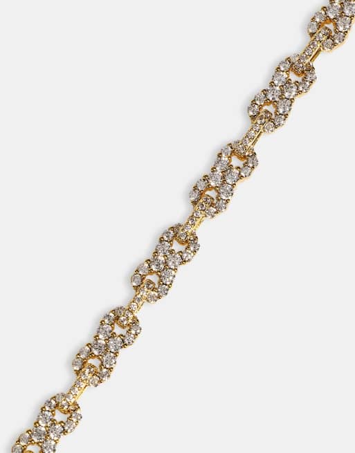 Cernucci Iced infinity link bracelet - 6mm in gold, 4 of 4