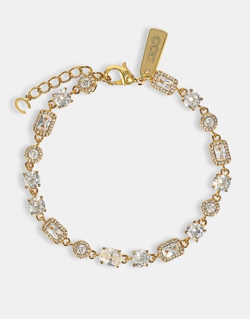 Cernucci Iced mixed shape bracelet - 5mm in gold, 2 of 3