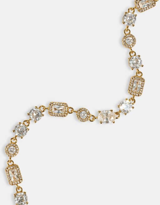 Cernucci Iced mixed shape bracelet - 5mm in gold, 3 of 3