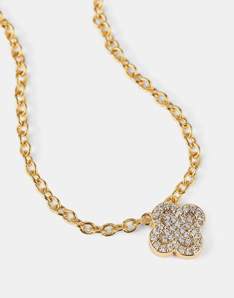 Cernucci Iced motif necklace - 10mm in gold - view 1