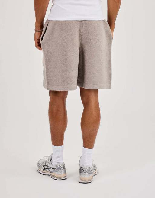 Cernucci Mens c knitted relaxed short in beige, 4 of 5