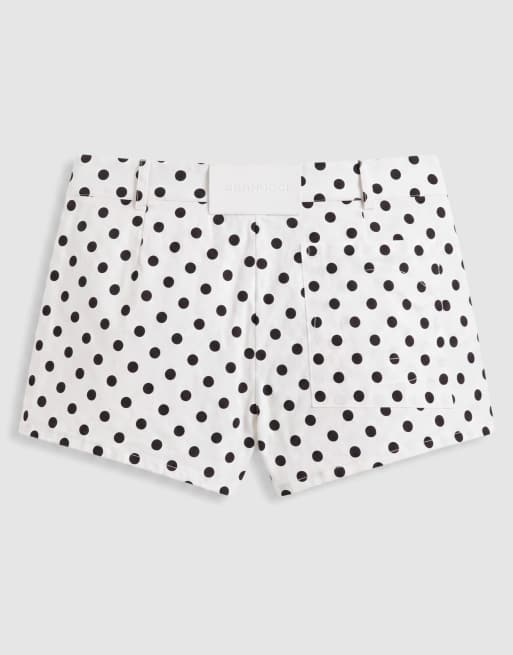 Cernucci mini shorts co-ord met polkadot in wit, 7 van 9