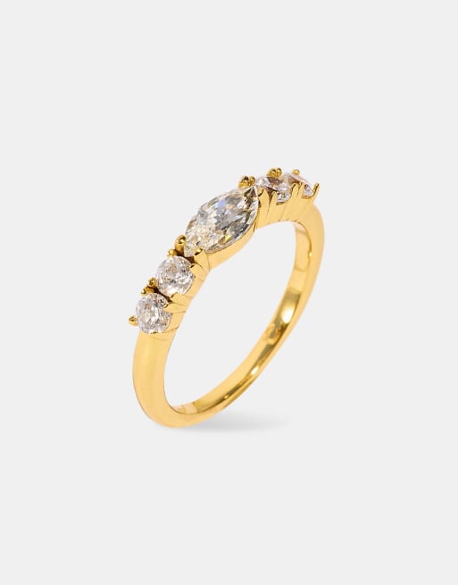 Cernucci Mixed gemstone shape ring - 4mm in gold, 3 of 4