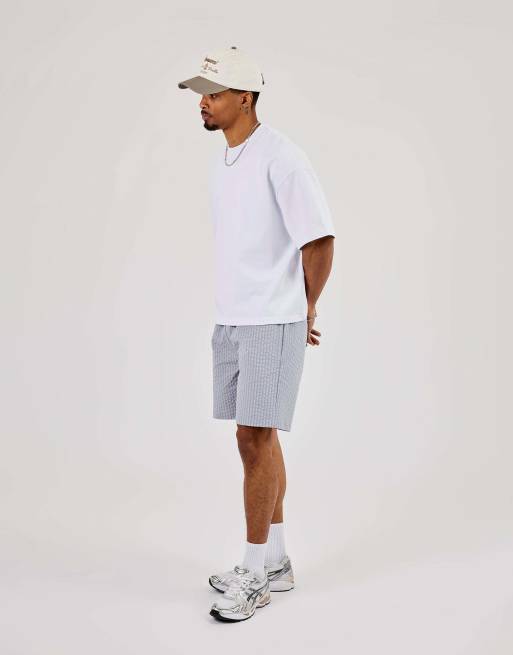 Cernucci Nylon check short in grey, 5 of 5