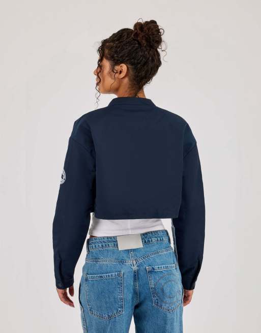 Cernucci Nylon moto jacket in blue, 2 of 4