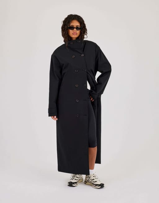 Cernucci Nylon trench coat in black, 2 of 4