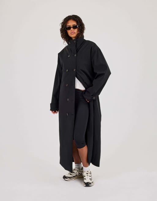 Cernucci Nylon trench coat in black, 4 of 4