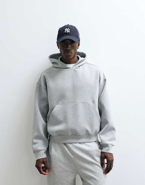 Cernucci - Oversized hoodie van scuba-achtige stof met rechte pasvorm in grijs - view 1